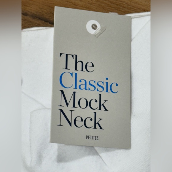 Pair of 2 New w/ Tags White & Sangria Mock Necks Croft & Barrow Long Sleeve SP - Picture 7 of 7